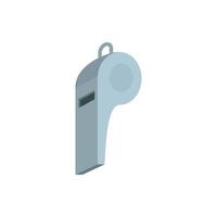 Grey whistle icon, flat style vector