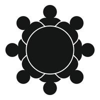 Top view audience icon, simple style vector
