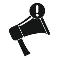 Megaphone notification icon, simple style vector