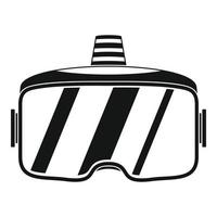 Vr glasses headset icon, simple style vector