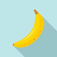 Whole banana icon, flat style vector
