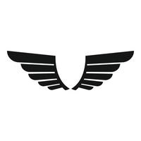 Insignia wings icon, simple style vector