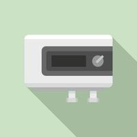 Electric boiler icon, flat style vector