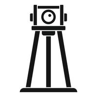 Road repair tripod icon, simple style vector