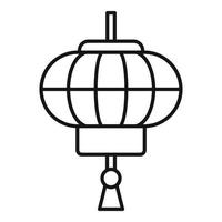 icono de luz de linterna china, estilo de esquema vector