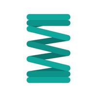 Spring coil icon, flat style vector