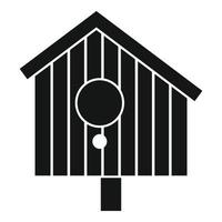 Tree bird house icon, simple style vector