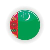 Círculo de iconos de Turkmenistán vector