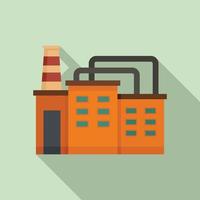Refinery factory icon, flat style vector