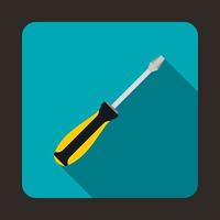 Screwdriver icon in flat style vector