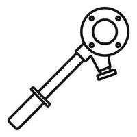 Plumber tool icon, outline style vector