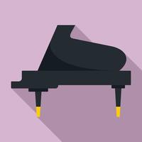 Grand piano instrument icon, flat style vector
