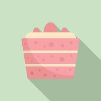Fruit cake icon, flat style vector