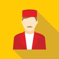 Doorman icon in flat style vector