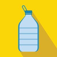 botella grande de icono de agua, estilo plano vector