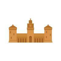 Old castle icon, flat style vector