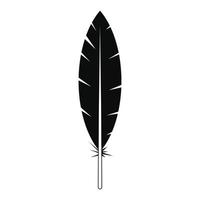 Indian feather icon, simple style vector