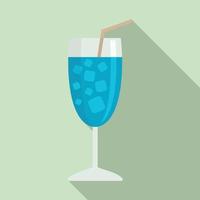 Marine cocktail icon, flat style vector