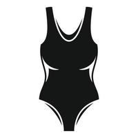 Glamour swimsuit icon, simple style vector