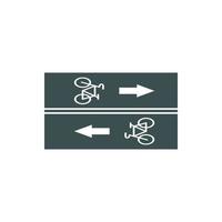 Road for cyclists icon, flat style vector