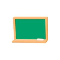 Blackboard with chalk icon, cartoon style vector