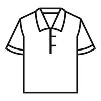 icono de camiseta de polo, estilo de contorno vector