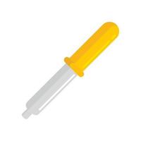 Chemical pipette icon, flat style vector