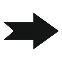 Arrow icon in black vector simple