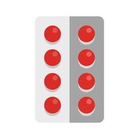 Blister pill icon, flat style vector