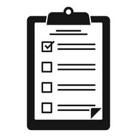 Sociology clipboard icon, simple style vector