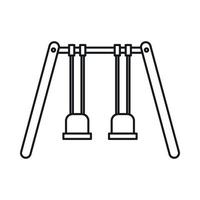 Playground swings icon, outline style vector