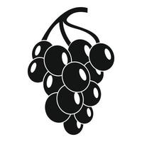 Dark grape icon, simple style vector