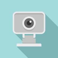Web camera icon, flat style vector