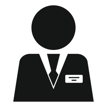 Executive manager icon, simple style vector