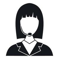 Manager taxi icon, simple style vector