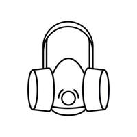 Respirator icon, outline style vector