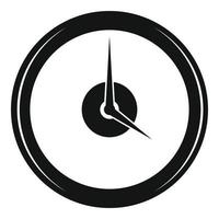 Clock deadline icon, simple black style vector