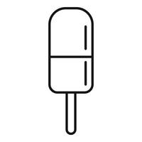 Ice cream summer beach icon, outline style vector