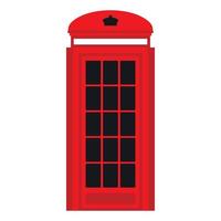 Phone booth icon, flat style vector