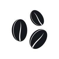 Coffee beans icon, simple style vector