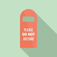 Please do not disturb room tag icon, flat style vector