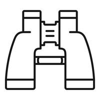 Binoculars icon, outline style vector