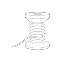 Spool of thread icon, outline style vector