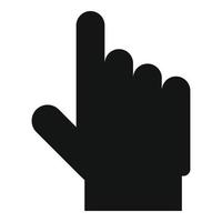 hand cursor website icon, simple black style vector