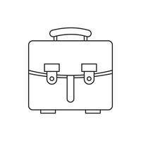 Briefcase icon in outline style vector