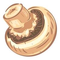 Diet champignon icon, cartoon style vector