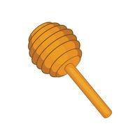 Stick for honey icon, cartoon style vector