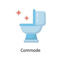 Commode  Vector Flat Icon Design illustration. Housekeeping Symbol on White background EPS 10 File