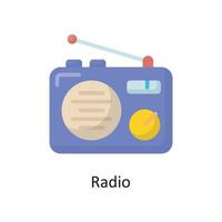 ilustración de diseño de icono plano de vector de radio. símbolo de limpieza en el archivo eps 10 de fondo blanco