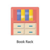 Book Rack Vector Flat Icon Design illustration. Housekeeping Symbol on White background EPS 10 File